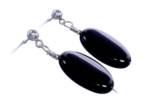 Southwest Onyx Post Dangle Earrings KX121190